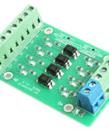4 Channel Optocoupler Isolator Module With LED Indicator For PLC Signals Level Shifter Converts 3.3V To 24V PNP NPN To NPN