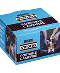 Box for On The Go S'mores Portable Campfire Kit for Easy Outdoor Treats with image of roasting marshmallows.