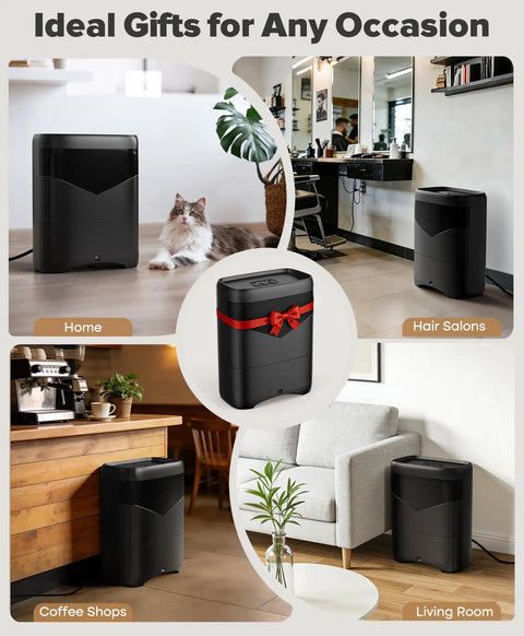 Touchless Vacuum Automatic Dustpan With 6L Capacity, 20Kpa Corded Canister Vacuum in various settings: home, salon, coffee shop.