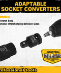 Adaptable socket converters with Rugged 31-Piece Torx Bit Socket Set for high torque auto mechanic work and DIY car maintenance.