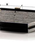 Mercedes-Benz Cabin Air Filter With Activated Carbon Replacement For E350 C300 C250 And More, OEM filter side view with dimensions