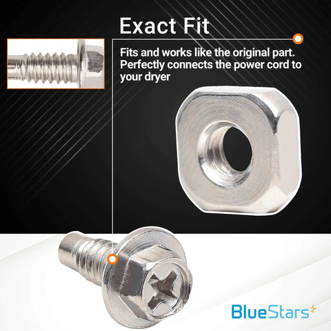 Heavy Duty Dryer Terminal Block Screw Kit Replaces 279393D 279393VP AP3020386 For Whirlpool Kenmore Dryers Pack Of 3 Durable Replacement Part Easy Install, metal screw close-up