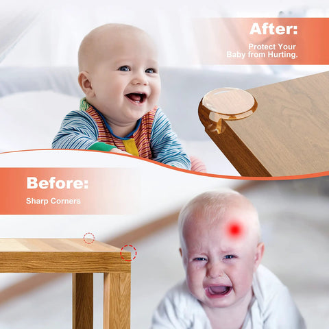 Table Corner Guards For Baby Safety, 24 Count, Easy Install Furniture Edge Bumpers To Cover Sharp Edges On Tables And Cabinets
