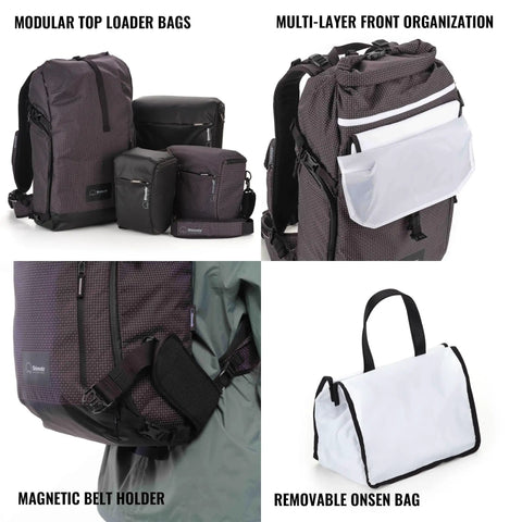 Sidecountry 32 Camera Backpack With Modular Top Loader Inserts Black And White Versatile Everyday Gear Carrier For Pro Photogs