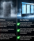 Heavy Duty 70 Cubic Foot Commercial Freezer With Swinging Glass Doors And Led Top Panel upright reach in merchandiser cabinet comparison image.