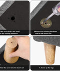 Installation steps for 5 Inch Solid Wood Furniture Legs Set Of 4 Durable Mid Century Style Replacement Legs for sofa.