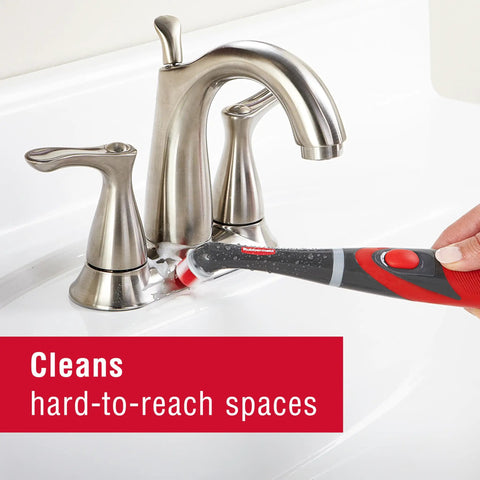 Cordless Power Scrubber With Multi Purpose Head cleaning sink faucet, water resistant scrub brush for home kitchen bathroom grout tile shower tub, 60 oscillations per second