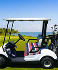 Patriotic USA Flag Golf Cart Seat Covers 51x31 Universal Fit For EZGO Club Car Yamaha 2 Or 4 Seater Microfiber on golf cart