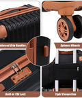 Cosbarn 5-piece ABS hard-shell luggage set with spinner wheels and built-in TSA lock.