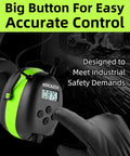 Bluetooth 5.4 Hearing Protection Headphones With AM FM Radio, 25dB NRR Earmuffs with control button and display