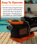 2.2 HP Variable Speed In Ground Pool Pump With WiFi Enabled Energy Star Certified Quiet Self Priming Motor by poolside