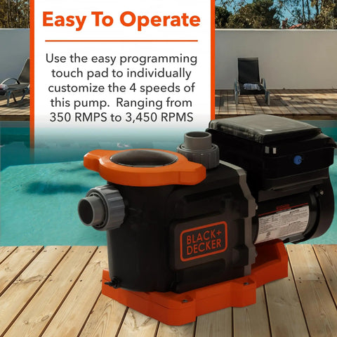 2.2 HP Variable Speed In Ground Pool Pump With WiFi Enabled Energy Star Certified Quiet Self Priming Motor by poolside