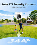 Solar Powered Wireless Outdoor Security Camera With 2K Resolution 360 Degree Pan Tilt Auto Tracking Spotlight in park