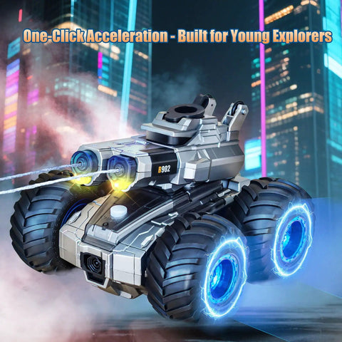 Amphibious Remote Control Car With Water Cannon, Gesture Sensing Stunt RC Boat, dual motors, off-road monster truck design
