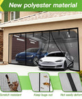 2 Car Garage Door Screen With Magnetic Closure Heavy Duty Weighted Bottom Self Sealing Hands Free Magnetic Screen Door