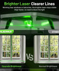 HUEPAR 360° self-leveling laser level with LCD display and green laser beams front view