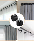 Four Pack Black Curtain Rod Finials End Caps For Seven Eighths And One Inch Curtain Rods Fits Quarter Twenty Threaded Ends Built Tough Wear Resistant Decorative Hardware To Dial Up Your Drape Rod on black curtain rods with white curtains
