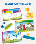 Hands On Math Manipulatives Kit For Kids Ages 3 To 8 With 100 Colorful Counting Cubes In Ten Colors and Activity Cards.
