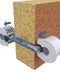 Zero Hassle Smooth Install Heavy Duty Zinc Plated Cam Lock Connectors And Double Ended Dowels For Seamlessly Joining Three Quarter Inch Panels This Two Thousand Five Hundred Pack Of Click Lock Hardware Is Built Tough showing installation process.