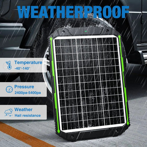 Weatherproof 25W 12V Solar Powered Battery Charger And Maintainer With Smart MPPT Controller kit shown in outdoor environment