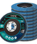 10 Pack 4.5 Inch Flap Discs For Angle Grinder With 40 Grit Pro Grade T29 Zirconia Abrasive Grinding Wheel 4.5 Inch Diameter 7 Eighth Inch Arbor For Metal And Stainless Steel Finishing High RPM Up To 13300, stacked view