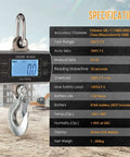 Digital Crane Scale 2200 Pound Capacity Heavy Duty Hanging Scale with display and hook for farms and wild game weighing