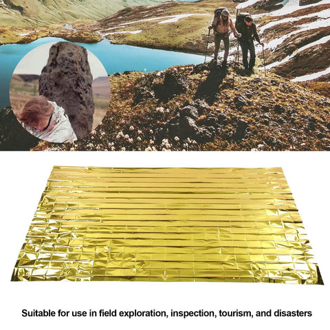 Three Pack Reflective Thermal Emergency Blankets For Survival Gear And Camping Space Blankets For Warmth And Protection