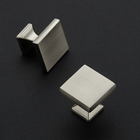 25 Pack Brushed Nickel Cabinet Knobs And Square Drawer Pulls For Kitchen And Dresser Easy Install Rust Resistant Silver Hardware