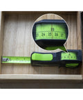 Top View Internal Reading Precision Retractable Measuring Tape Inches With Magnetic Tip And Lock in wooden box