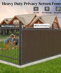 Privacy Fence Screen 6 Foot By 50 Foot Heavy Duty 170GSM HDPE Mesh Delivers 95 Percent Backyard Privacy With Reinforced Edges