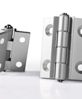 Torque Position Control Hinges Aluminum Alloy Bushing Hinge 120 Degree Detent, 2 Pack, anodized, 2.4 inch, front view.