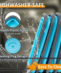 Collapsible Silicone Food Storage Set With Lid And Air Vent For On The Go, Foldable Lunch Containers with sealing plug design