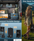 Collapsible Wagon Cart Foldable 150L Capacity And 360Lbs Load Portable Wagon with compact design and one-hand carry feature