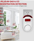 Two Pack Plug In Gas And Carbon Monoxide Detectors With LCD Display Propane And Natural Gas Sensor CO Monitor Alarm