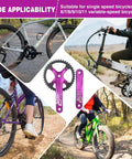Pro Grade Aluminum 42T Mountain Bike Crankset One Piece 170mm Arm 104 BCD Fits Various MTB Models, Lightweight Purple