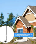Adjustable 32.8 Inch Universal TV Antenna Mount Mast Pole on roof, supporting outdoor antenna, weatherproof steel J mount pole.