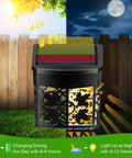 8 Pack Solar Garden Lights For Fence Deck Steps Garage Backyard Porch Waterproof Outdoor Wall Lights With 4 Modes Color