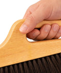 Hand Finish Concrete Brush 12 Inch Horsehair Bristles 3 Inch Trim Angled Handle For Smooth Precise Concrete Finishing On Steps And Tight Areas Ideal For Detailed Work Pro Grade Tool