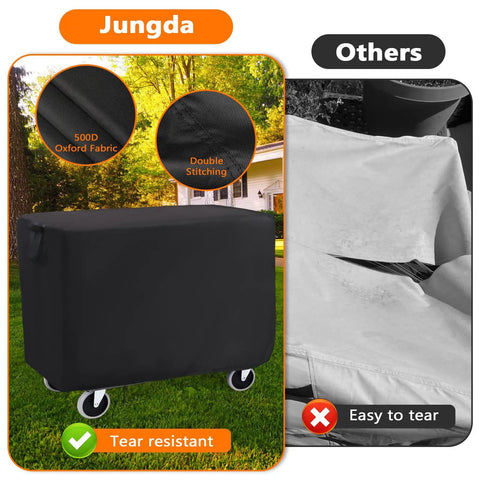 Waterproof Rolling Tool Cart Cover 36x18x33 Inch For 32x18 Mobile Utility Carts, Heavy Duty All Weather Protection.