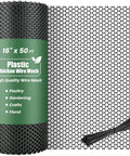 16 Inch By 50 Foot Plastic Chicken Wire Mesh For Floral Arrangements And Crafts With 100 Zip Ties DIY Friendly Garden Netting