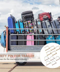 Heavy Duty Square And D Shaped Safety Locking Pins 6x70mm Pack Of 10 Zinc Plated Secure Hitch Connections with luggage trailer