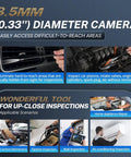 MV108S 1920P USB Endoscope Camera With 8.5mm Lens IP67 Waterproof Borescope 39.5 Inch Flexible Snake Cable in car vent inspection
