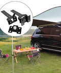 Two-Piece Heavy Duty Stainless Steel Car Canopy Awning Bracket Mounting Clamps With Quick Install Fasteners in outdoor setup