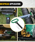 Five Eighths Inch Beefed Up Heavy Duty Neodymium Magnetic Trailer Hitch Pin In Green installed on lawn mower and tractor