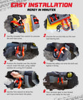 Installation steps for Three Quarter Inch D Ring Shackle Two Pack With Forty Five Thousand Pound Break Strength Built Tough Seven Eighth Inch Pin Anti Theft Screws Isolator And Washer Kit For Tow Straps Winch Truck And Vehicle Recovery Red