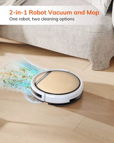 V5s Plus Robot Vacuum And Mop Combo With WiFi App And Alexa Voice Control cleaning hard floors under sofa