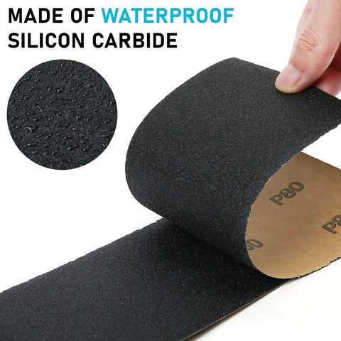 Pro Grade Sandpaper Set With 108 Sheets From 60 To 5000 Grit Plus Dry Wet Sanding Block 9x3.6 Inches Silicon Carbide Sheets