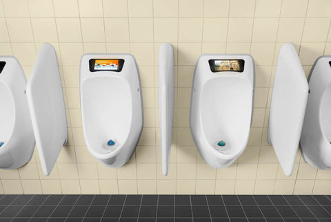 2 Pack Waterless Urinal Trap Filter For Plastic Urinals With Airtight Seal And Vertical Membrane System Odor Elimination in use