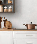Ten Pack 5 Inch Square Cabinet Pulls Satin Nickel Brushed Nickel Hardware on white kitchen drawers