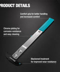 DURATECH seal puller with blue handle, chrome shaft and blackened head for automotive and machinery use